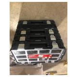 Lot of Husky Connect Stackable Portable Heavy Duty Lightweight 10-Compartment Small Tool and Parts Organizer   Customer Returns See Pictures