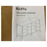 RichYa Drawer Dresser Chest of 6 Drawers, Storage Dresser Tower for Bedroom, Living Room