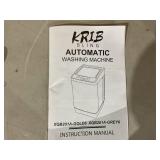 KRIB BLING Portable Washing Machine, 17.7 lbs Large Capacity Full Automatic Washing Machine