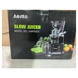 Aeitto Juice Maker, Slow Masticating Juicer Machine, Cold Press Juicer with Big Wide 3.3-in Chute and 900-ml Cup