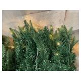 7.5ft Prelit Premium Artificial Hinged Christmas Tree, Warm White & Multi-Color Lights with Remote Control