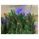 7.5ft Prelit Premium Artificial Hinged Christmas Tree, Warm White & Multi-Color Lights with Remote Control