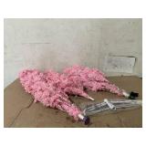 TURNMEON 7.5 Feet Pencil Christmas Tree Decoration 1000 Dense Branch Tips Thick Hinged Artificial Slim Xmas Tree with Metal Stand