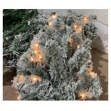Best Choice Products 7.5 ft. Pre-Lit Incandescent Flocked Artificial Christmas Tree with 550 Warm White Lights