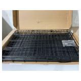 Vibrant Life Single Door Folding Metal Wire Dog Crate with Divider and Tray