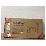 Bestier LED Gaming Desk with Outlets & USB Ports Computer Desk with Storage Shelves