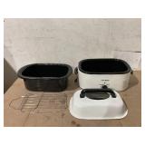 Heynemo Roaster Oven, 20Qt Turkey Roaster Oven Buffet with Self-Basting Lid