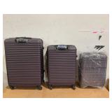 3PCS Travelhouse Hardside Luggage Set Hardshell Lightweight Suitcase with TSA Lock Spinner Wheels