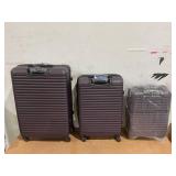 3PCS Travelhouse Hardside Luggage Set Hardshell Lightweight Suitcase with TSA Lock Spinner Wheels