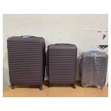 3PCS Travelhouse Hardside Luggage Set Hardshell Lightweight Suitcase with TSA Lock Spinner Wheels