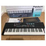 RockJam 61-Key Black Electronic Keyboard Piano with Sheet Music Rest