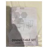 5PCS Uhomepro Dining Room Table Set for 4 Person, Elegant Dining Table Set