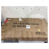 5PCS AWQM Dinning Table Sets for 4, Marble Kitchen Table and Chairs for 4