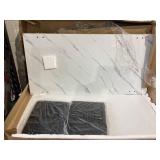 5PCS AWQM Dinning Table Sets for 4, Marble Kitchen Table and Chairs for 4