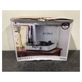 Victrola Vintage 3-Speed Bluetooth Portable Suitcase Record Player with Built-in Speakers | Light Gray