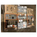 Lot of Muscle Rack 5-Tier Heavy Duty Steel Garage Storage Shelving Unit in Black (48 in. W x 72 in. H x 24 in. D)  Customer Returns See Pictures