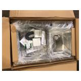 Glacier Bay Bratten 33 in. Drop-In 60/40 Double Bowl 18 Gauge Stainless Steel Kitchen Sink with Pull-Down Faucet    Customer Returns See Pictures