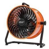 Commercial Electric 16 in. 3-Speed Drum Floor Fan in Orange High Velocity Turbo     Customer Returns See Pictures