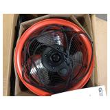 Commercial Electric 16 in. 3-Speed Drum Floor Fan in Orange High Velocity Turbo     Customer Returns See Pictures