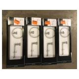 Lot of Glacier Bay Oswell 3-Piece Bath Hardware Set with Toilet Paper Holder, Hand Towel Holder, 24 in. Towel Bar in Brushed Nickel     Customer Returns See Pictures