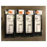 Lot of Glacier Bay Oswell 3-Piece Bath Hardware Set with Toilet Paper Holder, Hand Towel Holder, 24 in. Towel Bar in Brushed Nickel     Customer Returns See Pictures