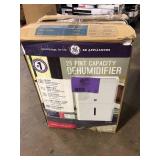 GE 25-Pints for Damp Rooms Up to 1500 sq. ft. Residential Dehumidifier with Bucket in White    Customer Returns See Pictures