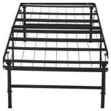 MAYKOOSH Black, Foldable Metal Bed Frame, Twin, Platform Bed - Mattress Foundation - Box Spring Replacement   Customer Returns See Pictures