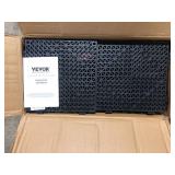 ?? Lot of VEVOR Interlocking Drainage Mat Floor Tiles Rubber Interlocking Gym Flooring Tiles 12 x 12 x 0.6 in.(55 Pcs, 55 sq. ft. Black)   Customer Returns See Pictures