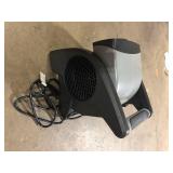 Lasko 11.2 in. 3 Speeds Blower Fan in Gray with Carry Handle, Circuit Breaker, Power Outlets, High Velocity Utility Pivoting    Customer Returns See Pictures