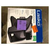 Lasko 11.2 in. 3 Speeds Blower Fan in Gray with Carry Handle, Circuit Breaker, Power Outlets, High Velocity Utility Pivoting    Customer Returns See Pictures