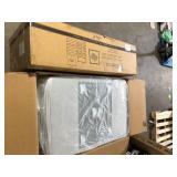 HOMESTOCK 42 in. Gray Tufted Velvet Twin Size 3-Seat Sleeper Sofa Bed Customer Returns See Pictures