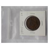 1845 Large Cent  Circulated Cent