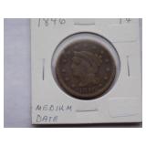 1846 Large Cent  Circulated Cent