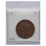 1850 Large Cent  Circulated Cent
