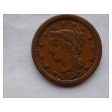 1850 Large Cent  Circulated Cent