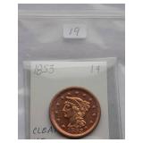 1853 Large Cent   Circulated