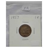 1857 Flying Eagle Circulated