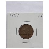 1857 Flying Eagle Circulated