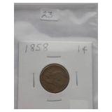 1858 Flying Eagle Circulated