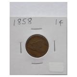 1858 Flying Eagle Circulated