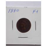 1880,1882, 1885 Indian Cents. Circulated