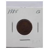 1880,1882, 1885 Indian Cents. Circulated