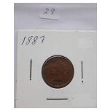 1887 Indian Cent Circulated