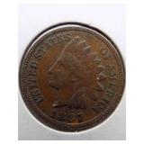1887 Indian Cent Circulated
