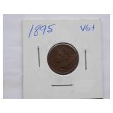 1891, 1893, 1894, 1895 1887 Indian Cent, Circulated