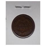 1891, 1893, 1894, 1895 1887 Indian Cent, Circulated