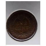 1891, 1893, 1894, 1895 1887 Indian Cent, Circulated