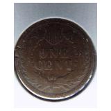 1891, 1893, 1894, 1895 1887 Indian Cent, Circulated