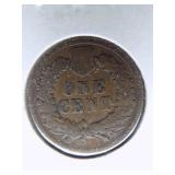 1891, 1893, 1894, 1895 1887 Indian Cent, Circulated