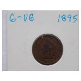 1893,1894, 1895, 1896 Indian Cent, Circulated